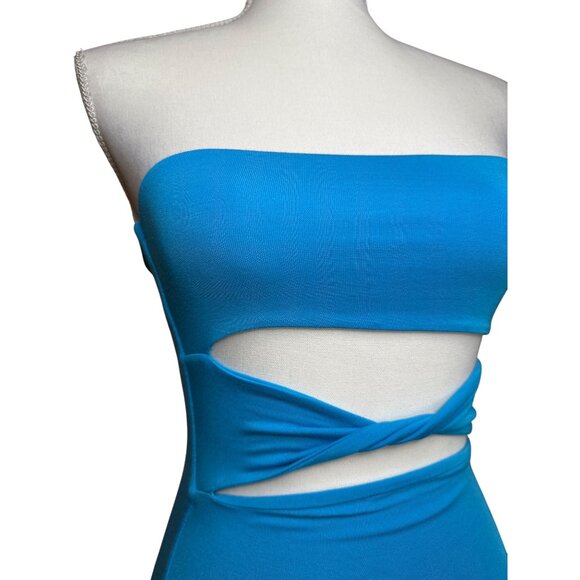SER.O.YA Bristol Midi Dress in Turquoise X-Small New Womens Cut out Stretchy - Picture 5 of 14